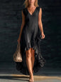 Cotton Long Sleeveless Casual Dress for Women FitiqueFit