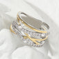Luxury Infinity Synthetic Zirconia Eternity Ring Wedding Engagement Party Decor for Bride Women Gift NovaCart