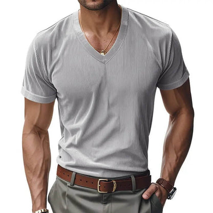 Loose Casual Men's V-neck Short Sleeve SnagBag