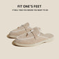 Tassel Button Cowhide Loafers – British Style Wedge Slip-On FitiqueFit