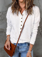 Women's Loose Fit Long Sleeve Knit Top – Button Detail, S–5XL FitiqueFit