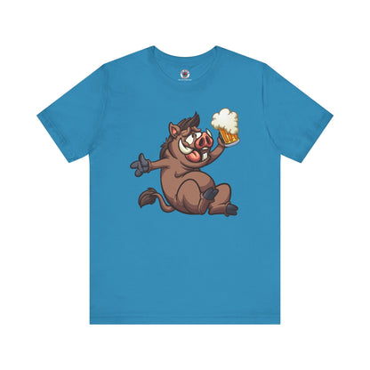 Beer Drinking Boar T-Shirt The Devil's Pickle