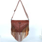 Trendy Riveted Tassel Shoulder Bag – Stylish and Practical Handbag with Tassels and Rivets Country in My Heart