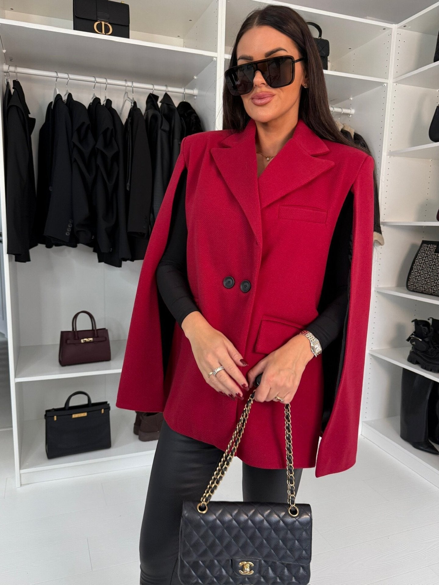 Women’s Solid Color Shawl Coat – Loose Wrap Outerwear FitiqueFit