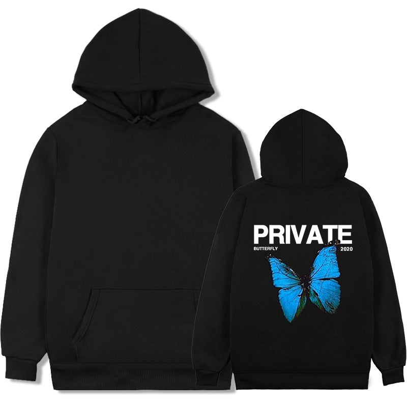 New Butterfly Pattern Hooded Sweater For Men And Women See size chart under “more details” The Fashion Celestial