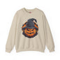Scary Witch Pumpkin Halloween Crewneck Sweatshirt The Devil's Pickle