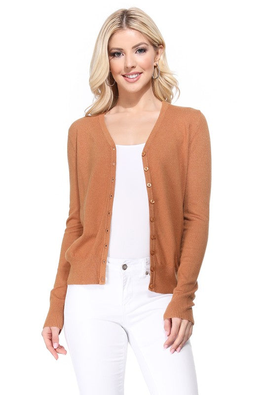 Women's V-Neck Button Down Knit Cardigan Sweater Shop Style & More | Fresh Looks, Everyday Deals & Free Shipping