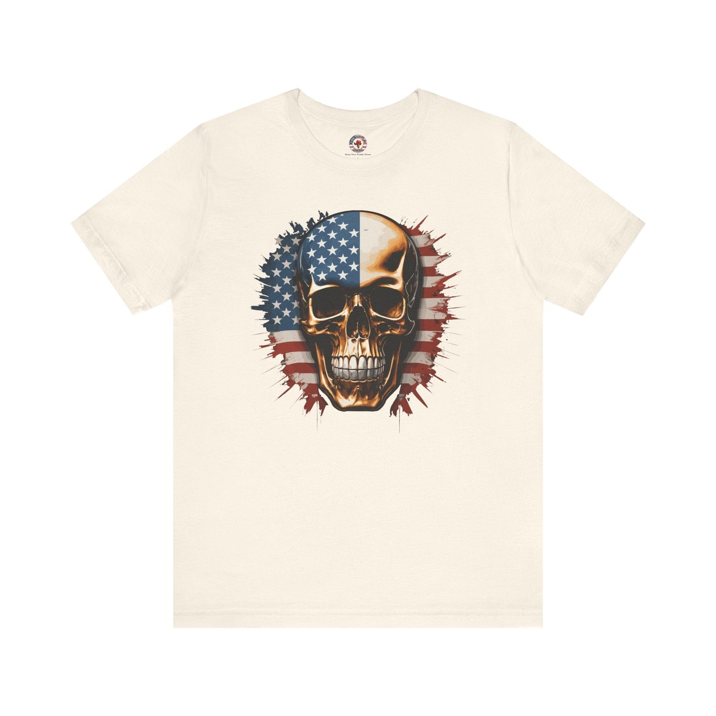 American Flag Skull T-Shirt The Devil's Pickle