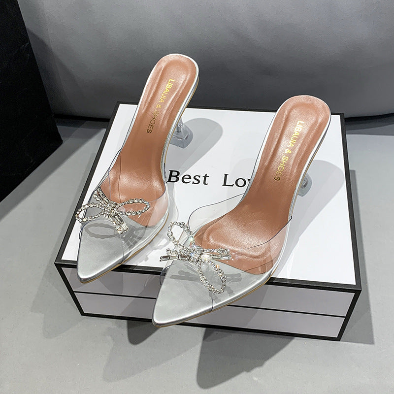 Plus Size Women's High Heels Big Bow Rhinestone Buckle Wedding Shoes Crystal Red High Heel Sandals See size chart under “more details” The Fashion Celestial