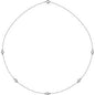 14K White 1/2 CTW Lab-Grown Diamond 5-Station 18" Necklace Ethereal Legacy Boutiques