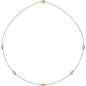 14K Rose 1/2 CTW Natural Diamond 5-Station 18" Necklace Ethereal Legacy Boutiques