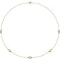 14K Yellow 3/4 CTW Lab-Grown Diamond 5-Station 18" Necklace Ethereal Legacy Boutiques