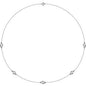 14K White 3/4 CTW Natural Diamond 5-Station 18" Necklace Ethereal Legacy Boutiques