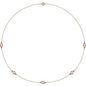 14K Rose 3/4 CTW Natural Diamond 5-Station 18" Necklace Ethereal Legacy Boutiques