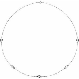 Sterling Silver 1 CTW Natural Diamond 5-Station 18" Necklace Ethereal Legacy Boutiques