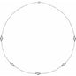 14K White 1 CTW Lab-Grown Diamond 5-Station 18" Necklace Ethereal Legacy Boutiques