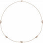 14K Rose 1 CTW Lab-Grown Diamond 5-Station 18" Necklace Ethereal Legacy Boutiques