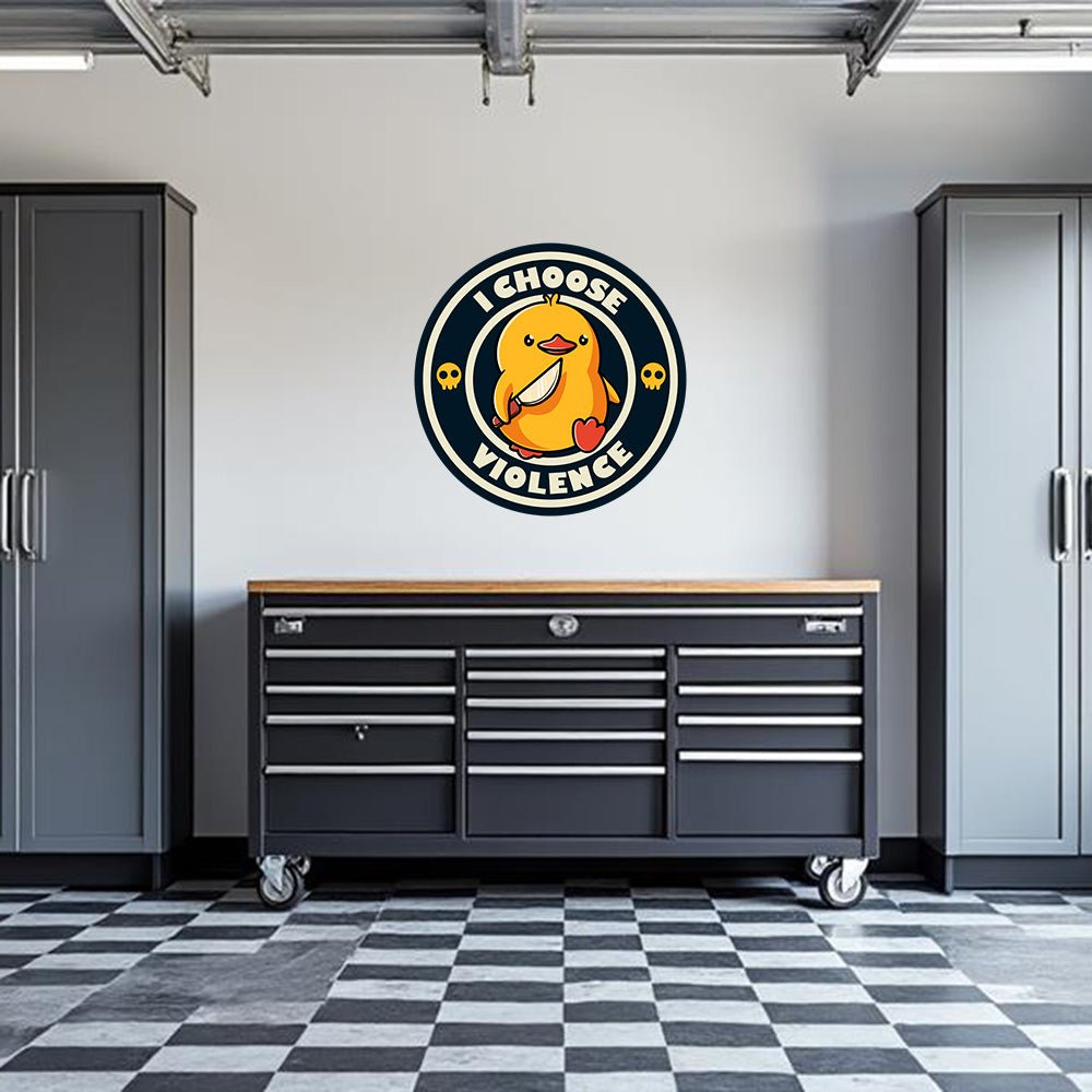I Choose Violence Garage Wall Decal Armed American Supply