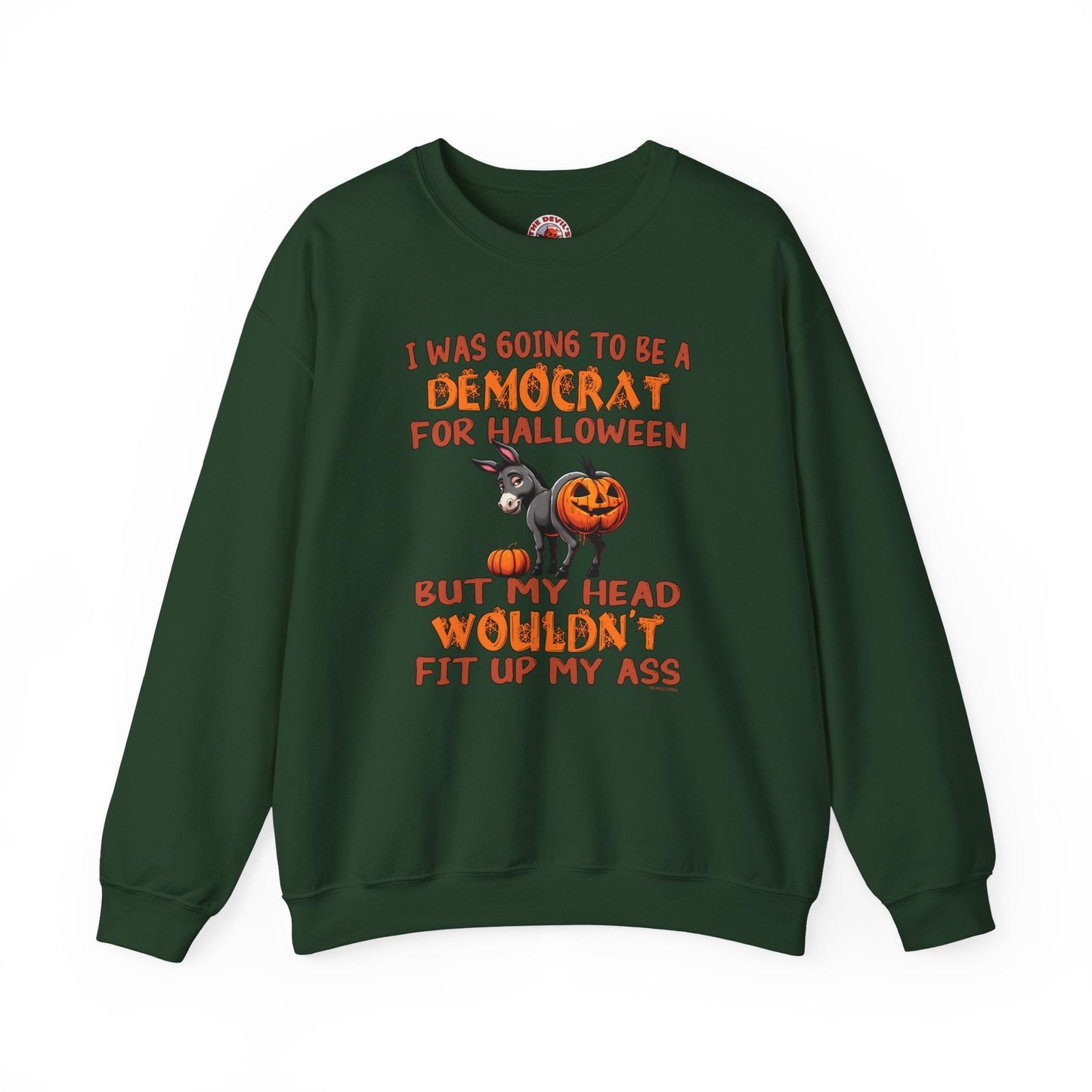 Democrat for Halloween Crewneck Sweatshirt The Devil's Pickle