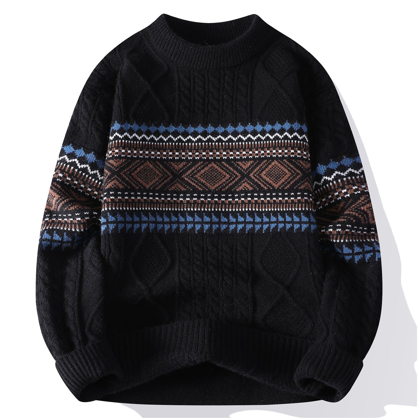 Autumn And Winter Fashion Trend Mock Neck Sweater Men Grayceful LLC