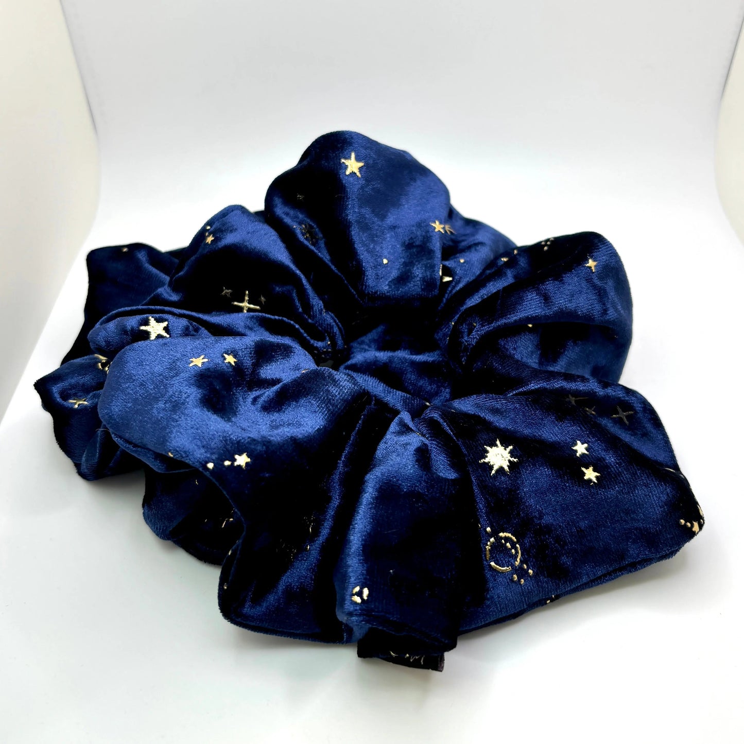 Celestial Star Navy Crushed Velvet Scrunchie Enchanted Scrunch