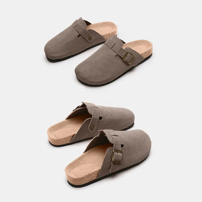 Suede Closed Toe Buckle Slide New Era Fashion LLc