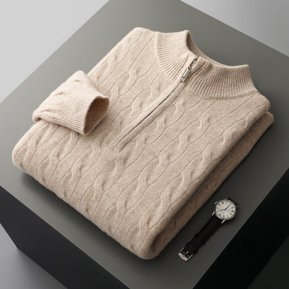Jacquard Double-strand Thickened Long-sleeved Sweater Grayceful LLC