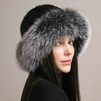 Women’s Mink Hair Winter Hat – Braided Fur Warm Elegant Beanie FitiqueFit
