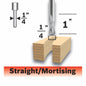 BOSCH 85911MC 1/4 In. x 1 In. Solid Carbide Double-Flute Upcut Spiral Router Bit VM Hardware