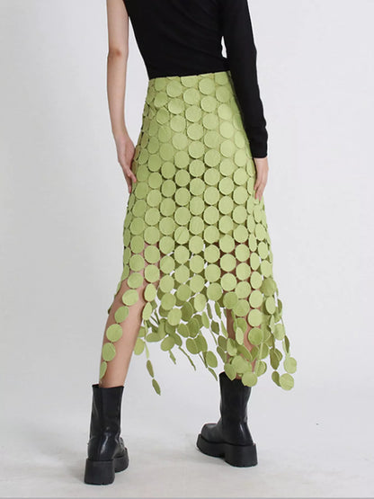 Fringe Midi Skirt See size chart under “more details” The Fashion Celestial