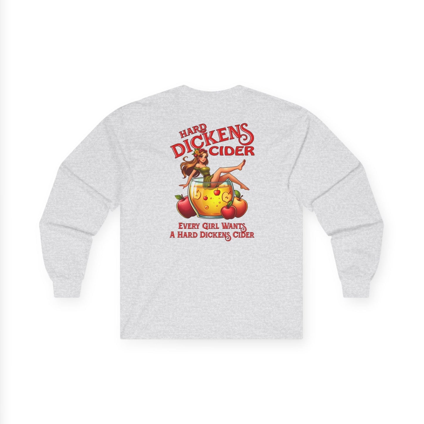 Hard Dickens Cider Front/Back Long Sleeve Tee The Devil's Pickle