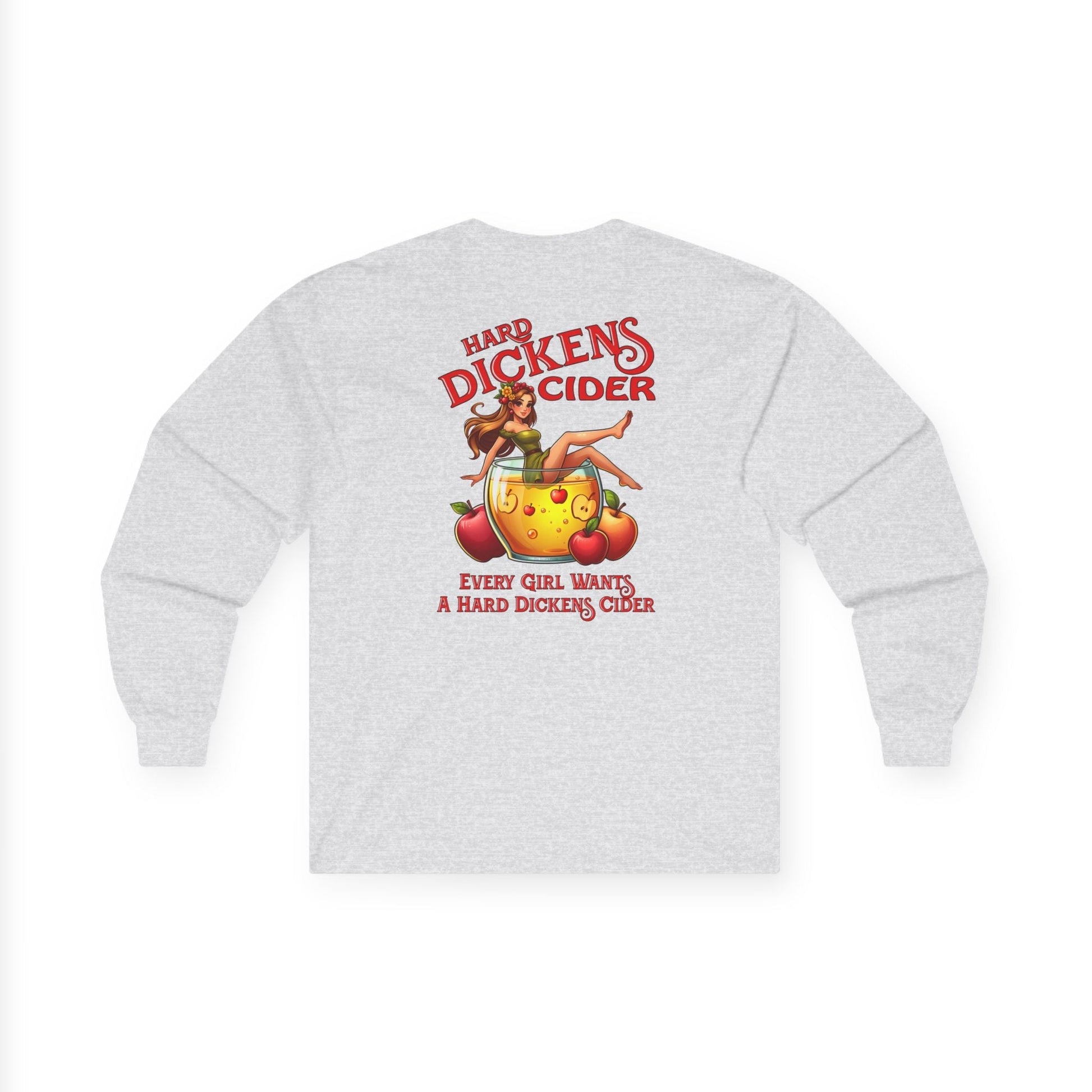 Hard Dickens Cider Front/Back Long Sleeve Tee The Devil's Pickle