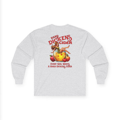 Hard Dickens Cider Front/Back Long Sleeve Tee The Devil's Pickle