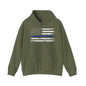 Thin Blue Line American Flag Hooded Sweatshirt The Devil's Pickle