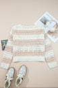 Colorblock Hollow-Out Drop Shoulder Sweater Shop Style & More | Fresh Looks, Everyday Deals & Free Shipping