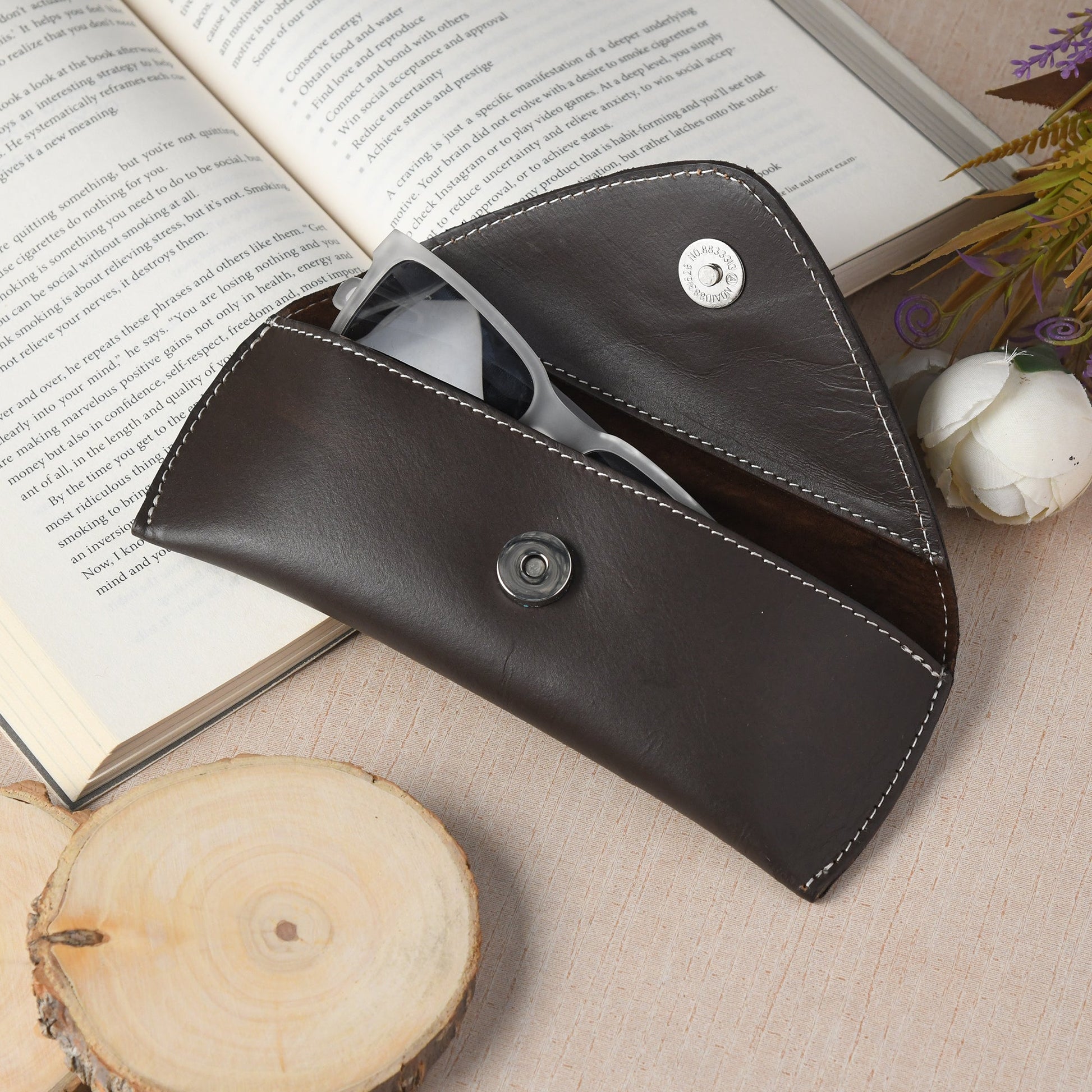 Brown Guard Leather Sunglass Case Classy Leather Bags