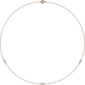 14K Rose 1/5 CTW Natural Diamond 3-Station 18" Necklace Ethereal Legacy Boutiques