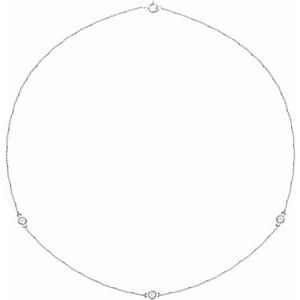 Sterling Silver 1/2 CTW Natural Diamond 3-Station 18" Necklace Ethereal Legacy Boutiques