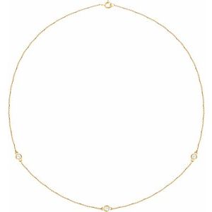14K Yellow 1/3 CTW Lab-Grown Diamond 3-Station 18" Necklace Ethereal Legacy Boutiques