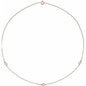 14K Rose 1/3 CTW Lab-Grown Diamond 3-Station 18" Necklace Ethereal Legacy Boutiques
