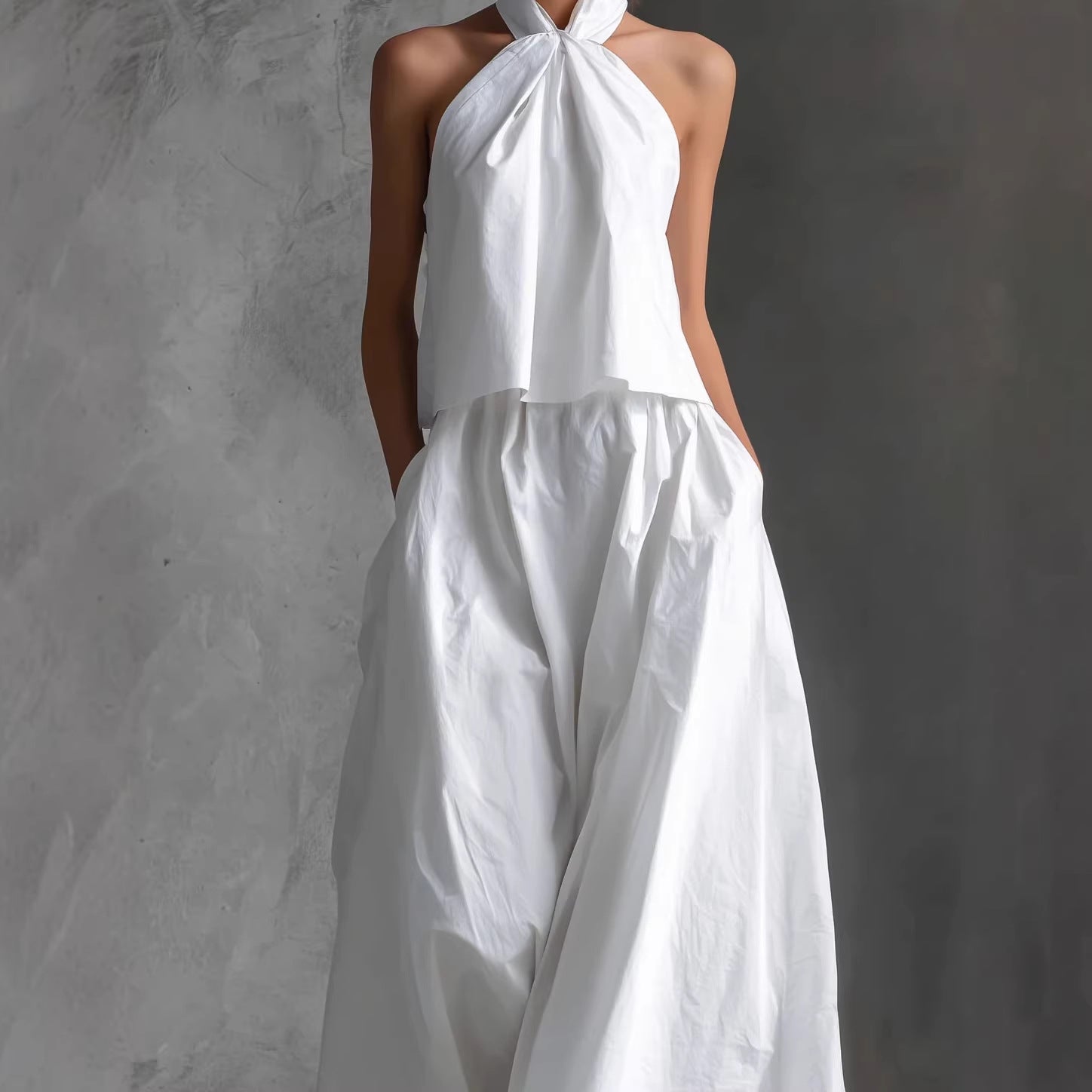 Women's Loose Sleeveless Top & High-Waist Wide-Leg Pants Set – 4 Colors S–XXL FitiqueFit