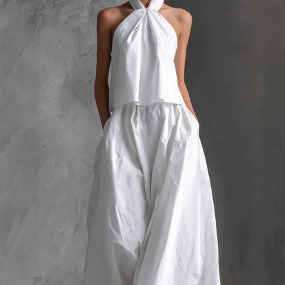 Women's Loose Sleeveless Top & High-Waist Wide-Leg Pants Set – 4 Colors S–XXL FitiqueFit