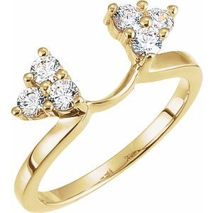 14K Yellow 1/4 CTW Lab Grown Diamond Wrap-Style Ring Enhancer Ethereal Legacy Boutiques