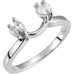 14K White 1/4 CTW Lab-Grown Diamond Wrap-Style Ring Enhancer Ethereal Legacy Boutiques
