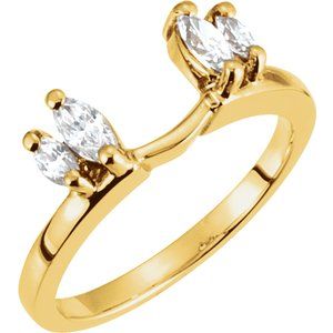 14K Yellow 3/8 CTW Natural Diamond Wrap-Style Ring Enhancer Ethereal Legacy Boutiques