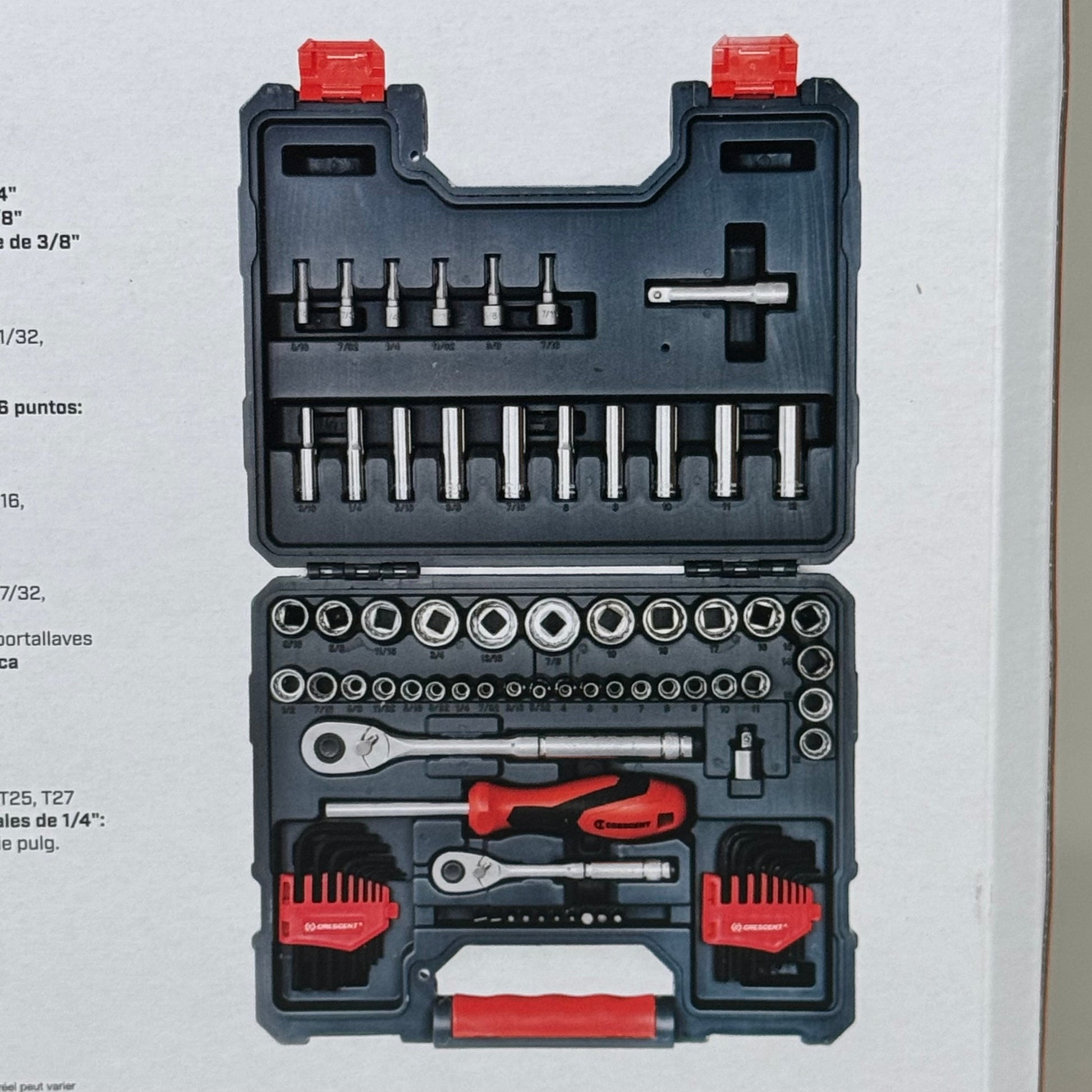 CRESCENT 1/4-Inch & 3/8-Inch Drive 6 & 12 Point SAE/Metric Mechanics Tool Set PayWut