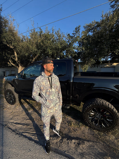 Faded Camo Wide String Hoodie Luckless Outfitters