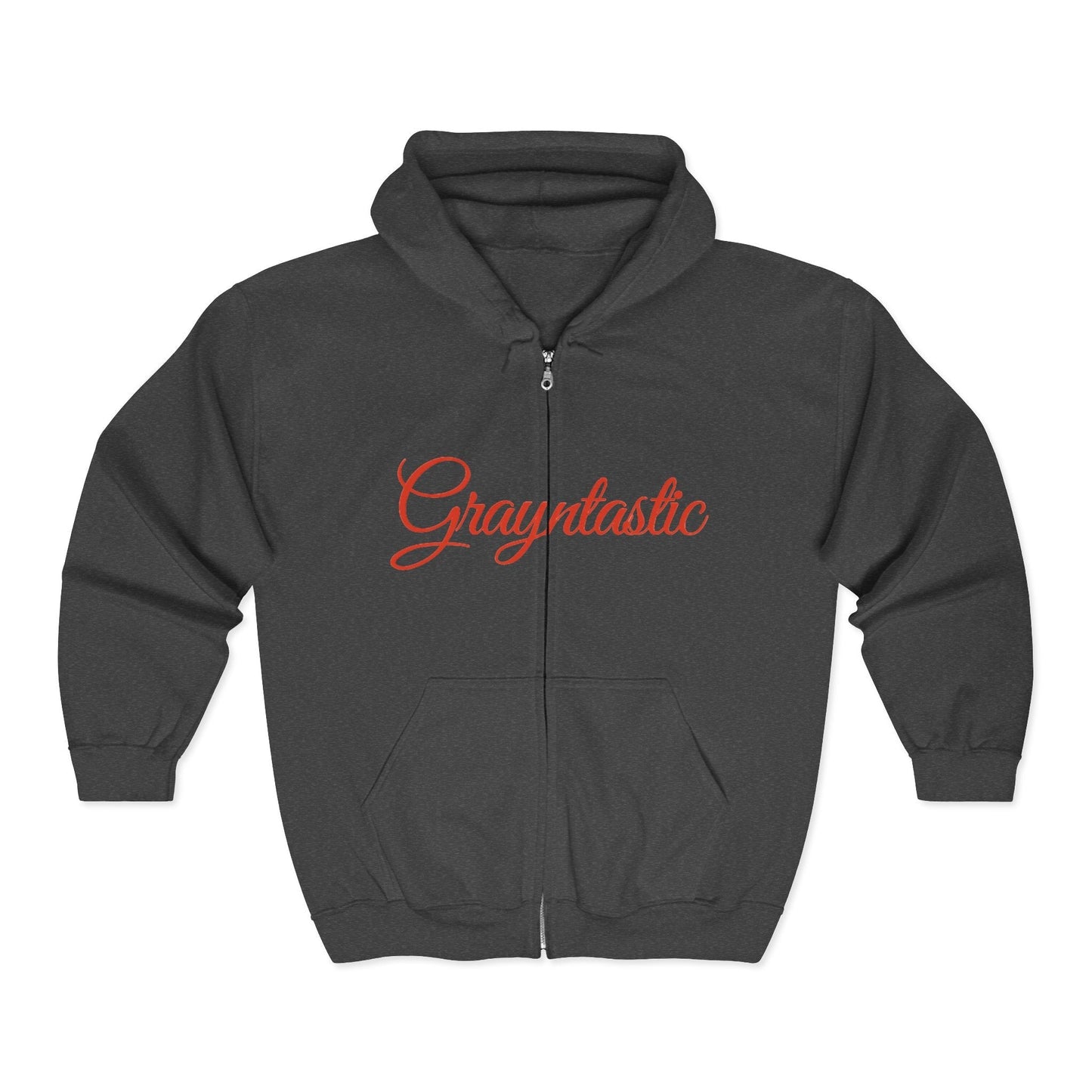 Grayntastic Zip Hoodie for Trendsetters, Cozy Unisex Sweatshirt, Holiday Gift, Casual Wear, Comfortable Layering Piece Grayceful LLC