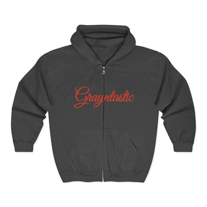 Grayntastic Zip Hoodie for Trendsetters, Cozy Unisex Sweatshirt, Holiday Gift, Casual Wear, Comfortable Layering Piece Grayceful LLC