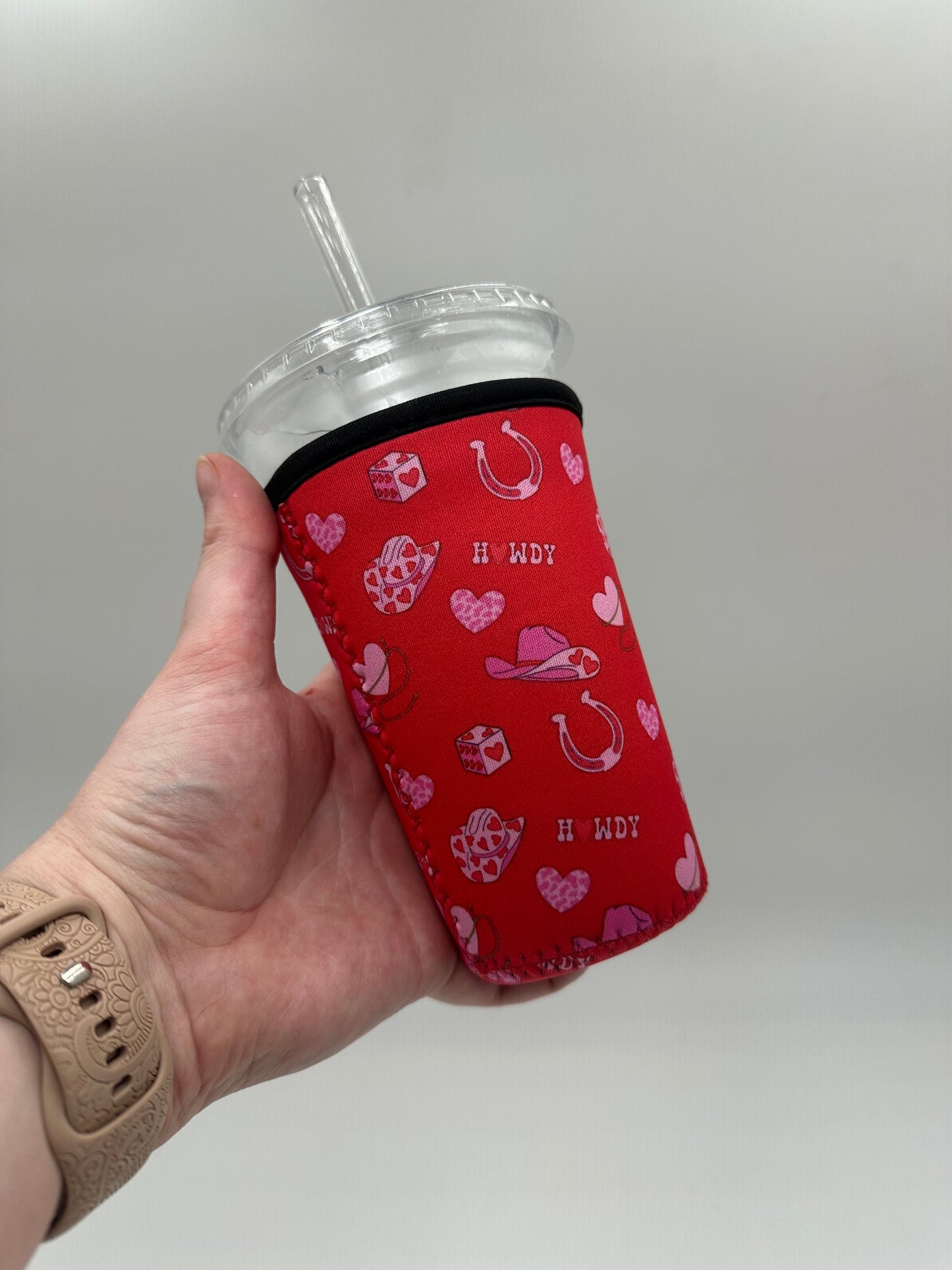 Valentines Howdy Coffee Sleeve BashDesignsCo